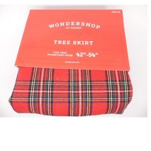 Wondershop Plaid Tree Skirt - Red/Green - 42"-54" Diameter Christmas Trees